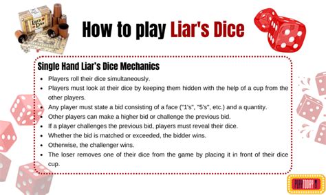 How to Play Chinese Liar's Dice .